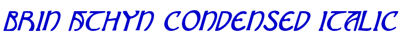 Brin Athyn Condensed Italic шрифт
